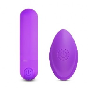 Vibrating Bullet  Remote Control 10 Speeds Rechargeable PURPLE